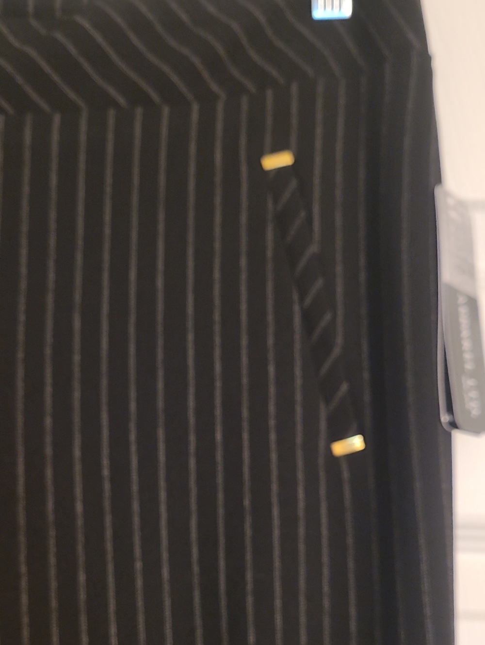 Soho Apparel Ltd. Black Pinstripe Pants - Picture 3 of 5